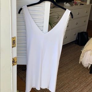 White open back dress